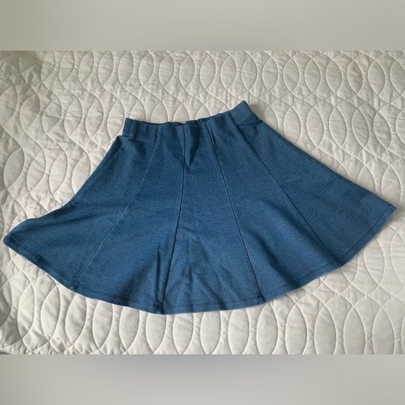 Dresses & Skirts - #9 Blue “denim” circle skirt.  Size S